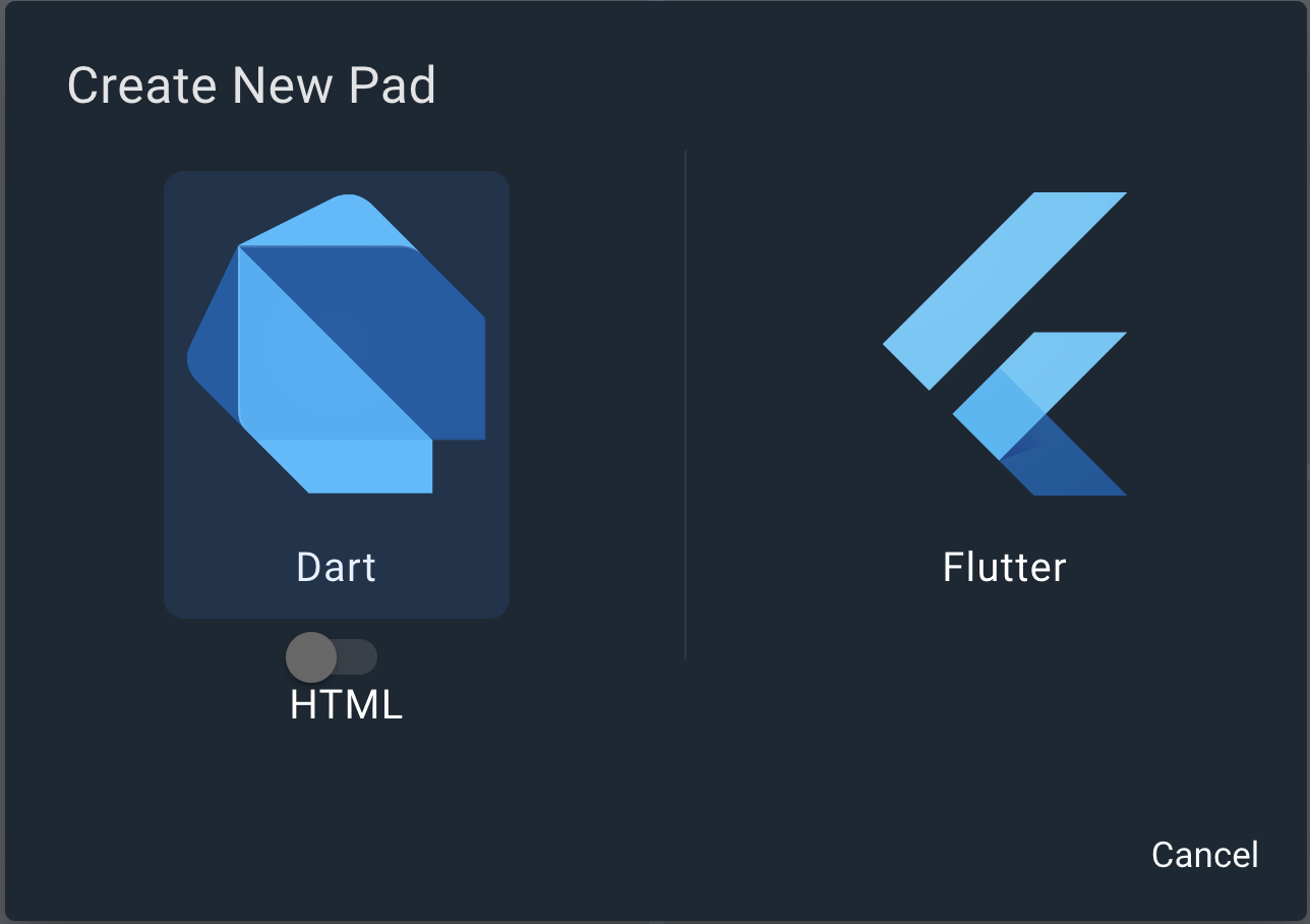 Create New Pad